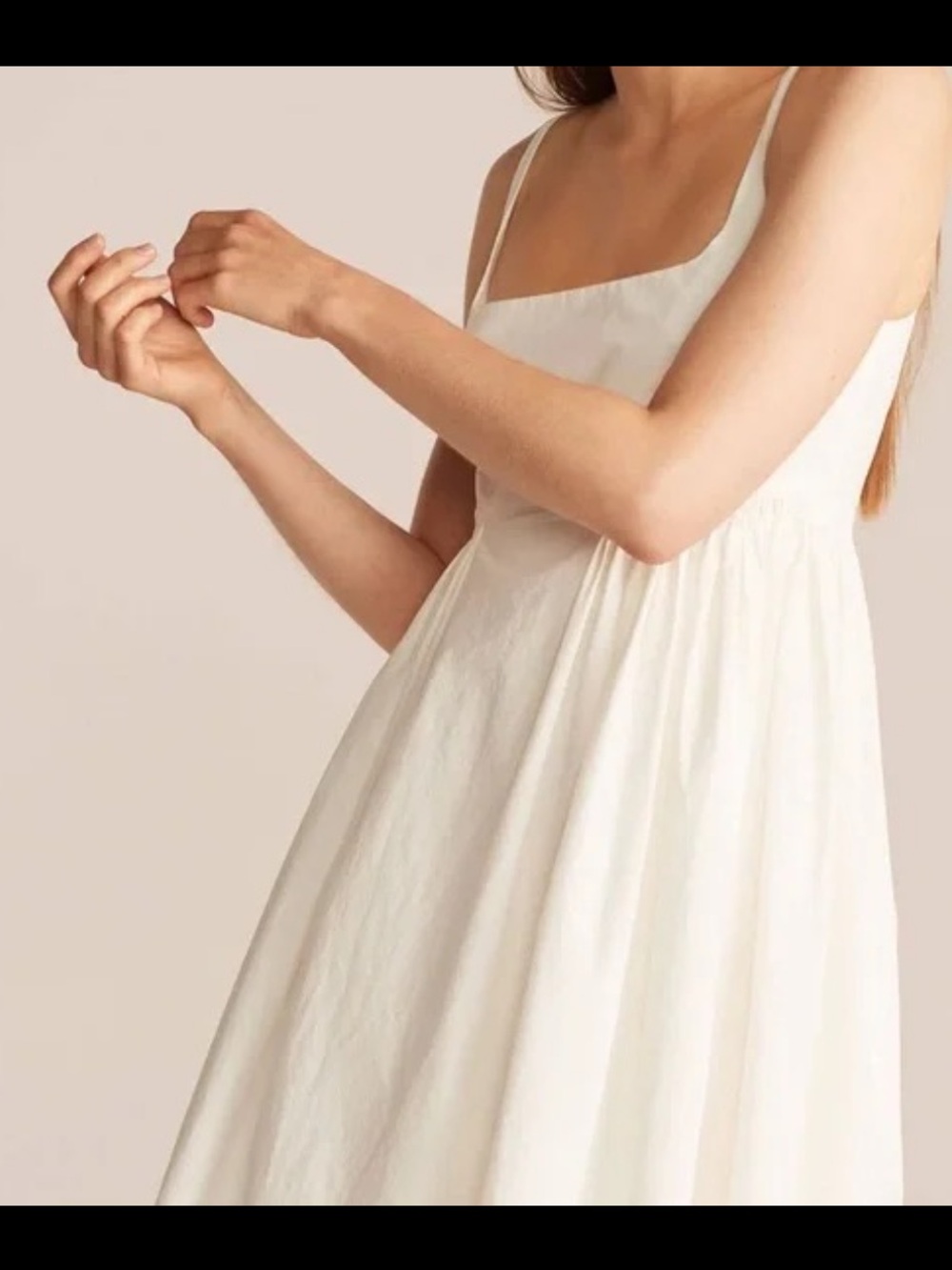 Rebecca Taylor White Square-Neck Empire Mini Dress